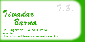 tivadar barna business card